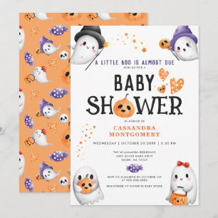 Invitación Pequeño Boo casi debido a la fiesta de halloween