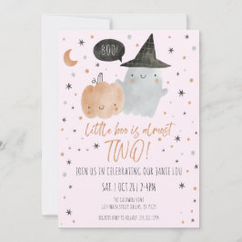 INVITACIÓN PEQUEÑO BOO CASI DOS CUMPLEAÑOS - ROSA