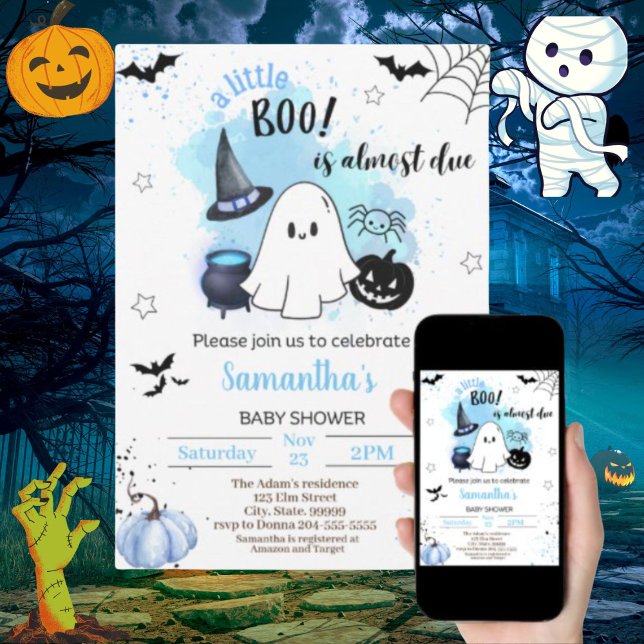 Invitación Pequeño Boo casi se debe a Baby Shower (Subido por el creador)