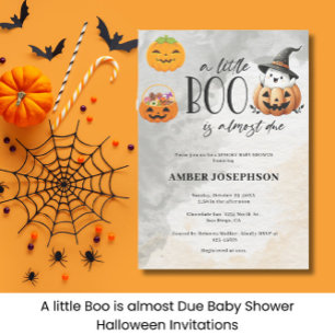 Invitación Pequeño Boo casi se debe a Baby Shower de Hallowee