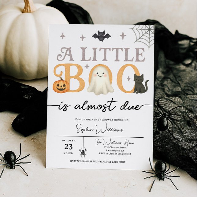 Invitación Pequeño Boo casi se debe a Baby Shower de Hallowee (Subido por el creador)