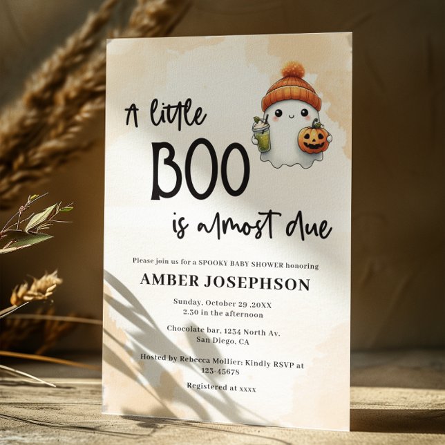 Invitación Pequeño Boo casi se debe a Baby Shower de Hallowee (Subido por el creador)