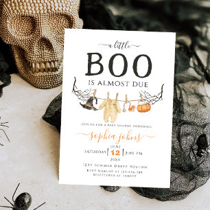 Invitación Pequeño Boo casi se debe a Baby Shower de Hallowee