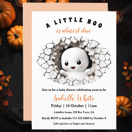 Invitación Pequeño Boo Casi Se Debe A La Búsqueda De Baby Sho