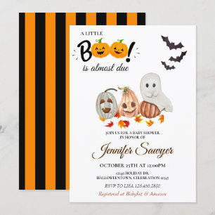 Invitación Pequeño Boo casi se espera Baby Shower en Hallowee
