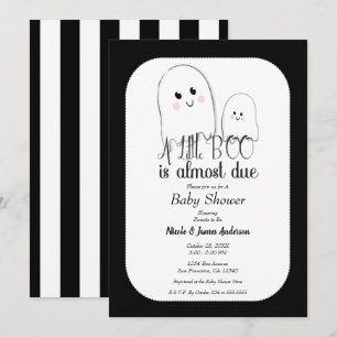 Invitación Pequeño BOO Cumple casi Halloween Baby Shower