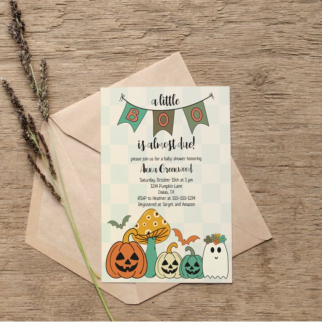 Invitación Pequeño boo de Baby Shower de Halloween de los año (Subido por el creador)