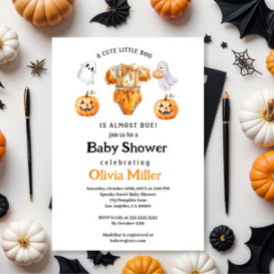 Invitación Pequeño Boo de Calabaza - Baby Shower de Halloween