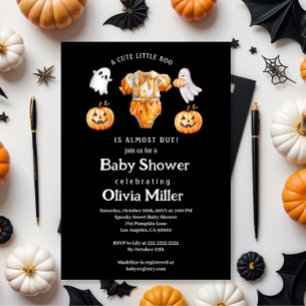 Invitación Pequeño Boo de Calabaza - Baby Shower de Halloween