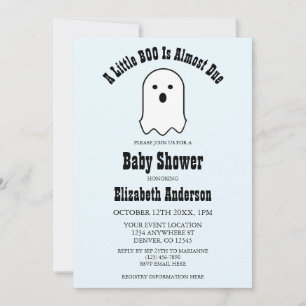 Invitación Pequeño BOO De Camino Halloween Fantasma Baby Show