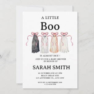 Invitación Pequeño Boo de Halloween casi se debe a Baby Showe