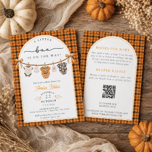 Invitación Pequeño Boo en Camino Ropa de Bebé Colgada Baby Sh
