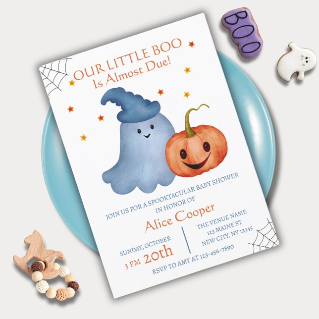 Invitación Pequeño Boo Fantasma Halloween Baby Shower (Subido por el creador)