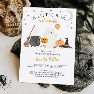 Invitación Pequeño Boo Fantasma Halloween Baby Shower
