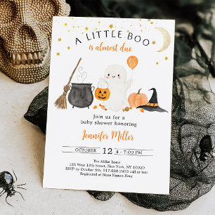 Invitación Pequeño Boo Fantasma Halloween Baby Shower