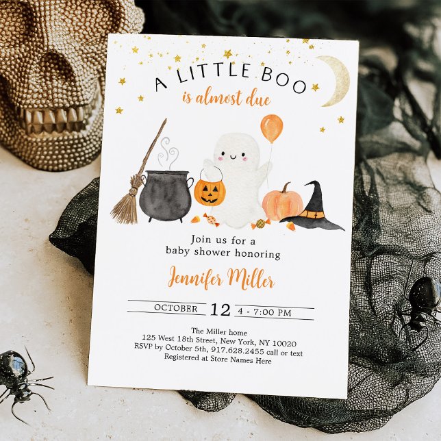 Invitación Pequeño Boo Fantasma Halloween Baby Shower (Subido por el creador)