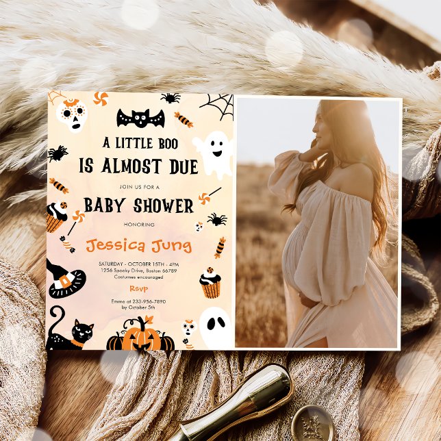 Invitación Pequeño Boo Fantasma Halloween Baby Shower (Subido por el creador)