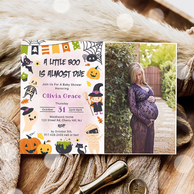 Invitación Pequeño Boo Fantasma Halloween Baby Shower (Subido por el creador)