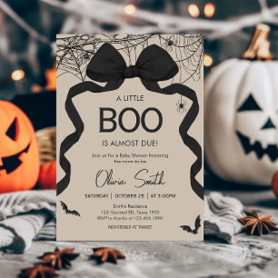 Invitación Pequeño Boo gótico espantado Baby Shower