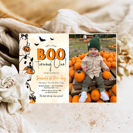 Invitación Pequeño Boo Halloween 1er cumpleaños foto