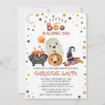 Pequeño Boo Halloween Calabaza Baby Shower