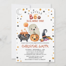 Invitación Pequeño Boo Halloween Calabaza Baby Shower