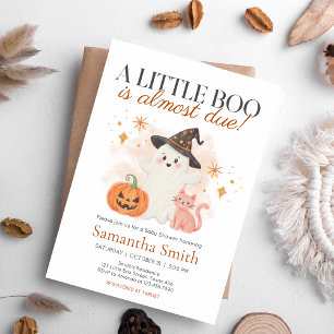 Invitación Pequeño Boo Halloween Calabaza Baby Shower