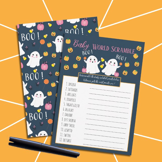 Invitación Pequeño Boo Palabra de bebé Disparo juego de Baby  (Subido por el creador)