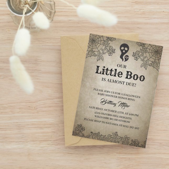 Invitación Pequeño Boo se debe a la Baby Shower de Halloween  (Subido por el creador)