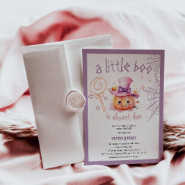 Invitación Pequeño boom casi debido a Halloween Baby Shower