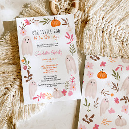 Invitación Pequeño boom de Halloween Fantasma Cuta ducha de b