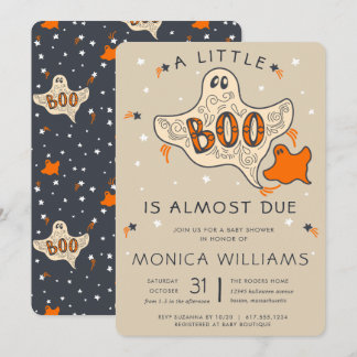 Invitación Pequeño botín casi debido | Baby Shower de Hallowe