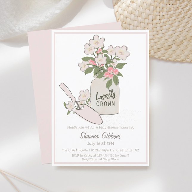 Invitación Pequeño brote de Baby Shower de crecimiento local (Subido por el creador)