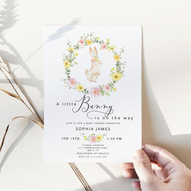 Invitación Pequeño Bungalows con flores de bebé (Subido por el creador)