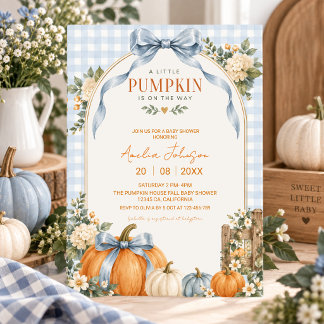 Invitación Pequeño Calabacín Está En Camino Fiesta de Baby Sh