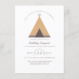 Invitación Pequeño campista | Cumpleaños del campamento