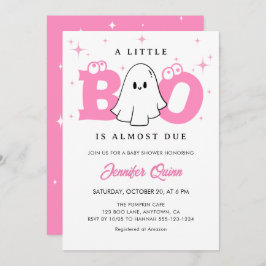 Invitación Pequeño Chica de Boo Tía Fantasma Halloween Baby S