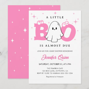 Invitación Pequeño Chica de Boo Tía Fantasma Halloween Baby S