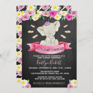 Invitación Pequeño Chica de cacahuete Baby Shower