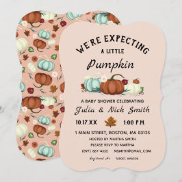 Invitación Pequeño Chica de calabaza Baby Shower