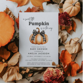 Invitación Pequeño Chica de calabaza negro Baby Shower