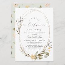 Pequeño Chica de flores silvestres en Baby Shower 