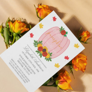 Invitación Pequeño Chica de la caída de calabaza Baby Shower