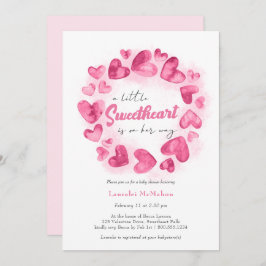 Invitación Pequeño Chica de San Valentín Rosa