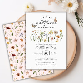 Invitación Pequeño Chica Floral de Boho Floral Baby Shower