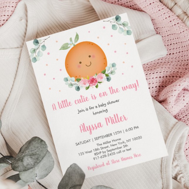 Invitación Pequeño Chica rosado Baby Shower (Subido por el creador)
