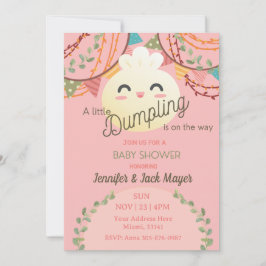 Invitación Pequeño Chica Rosado de Rubor que desmorona Baby S