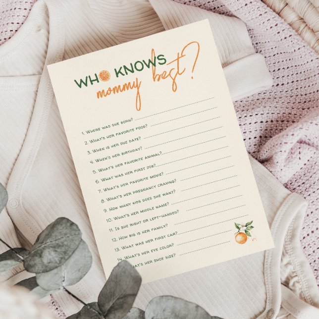 Invitación Pequeño Citrus Cutie que conoce a mamá mejor carta (Subido por el creador)