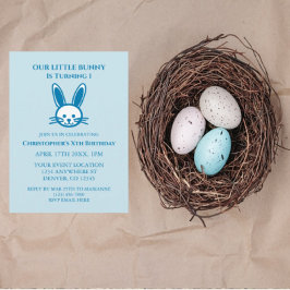 Invitación Pequeño conejo el primer cumpleaños