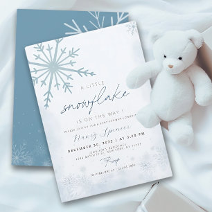 Invitación Pequeño copo de nieve de Baby Shower en invierno